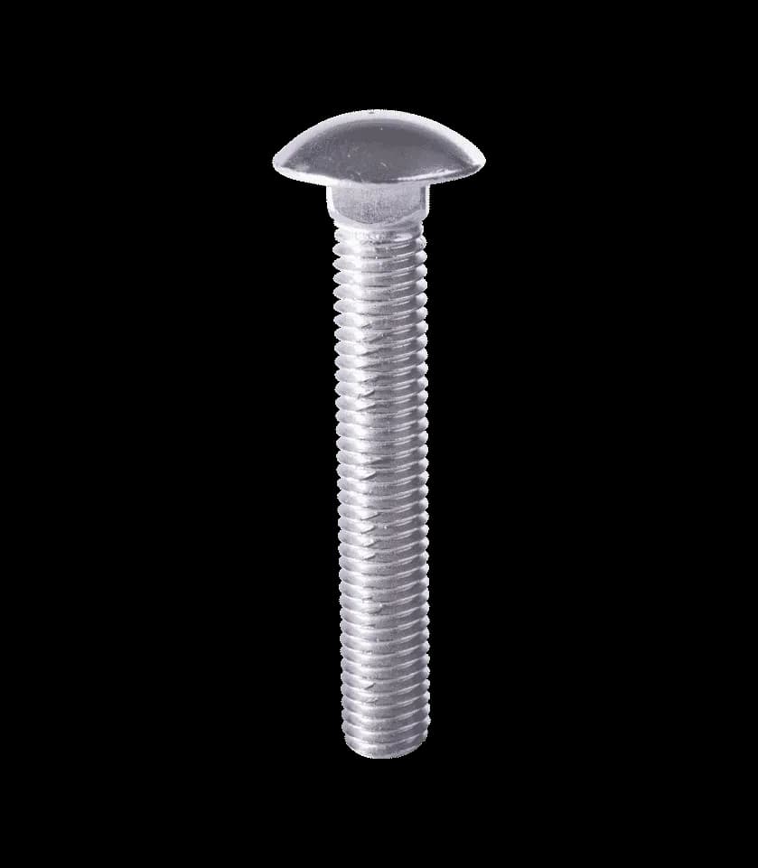 สกรูหัวกลมคอสี่เหลี่ยม เกลียวตลอด สแตนเลส