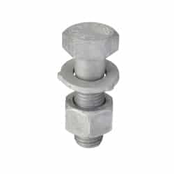 สกรูพร้อมน็อตและ 1 แหวนสปริง ASTM A394 TYPE-O (H.D.G)